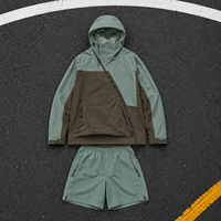 Veste zippée à capuche pour homme, coupe-vent, imperméable, légère, avec doublure en polaire, en polyester, pour l'extérieur, automne