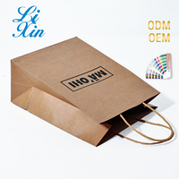 Sacs en papier kraft personnalisés avec logo imprimé pour les expositions et la promotion en supermarché, matériau recyclé, taille et couleur personnalisées
