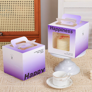 กล่องกระดาษใส่เค้กแบบมีหน้าต่าง พับได้ สำหรับขนม โดนัท ขนมปัง แซนวิช ซูชิ ทำจากวัสดุรีไซเคิล - Product Image 6