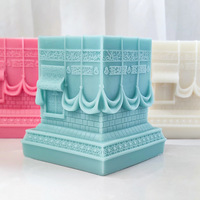 Figurine de décoration de maison, moule à bougie Kaaba, gel de silice, art islamique, table de cire de soja pour le ramadan, petits moules décoratifs pour la maison
