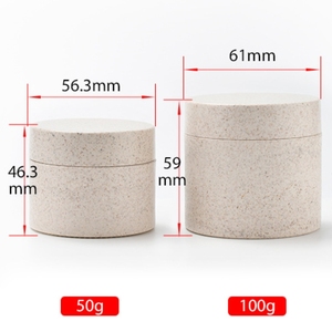 Sinh Thái Thân Thiện Với Kem Container 10G 20G 30G 50G 100G 150G 200G 250G Rơm Lúa Mì Phân Hủy Sinh Học Nhựa Mỹ Phẩm Jar Với Nắp Đậy - Product Image 6