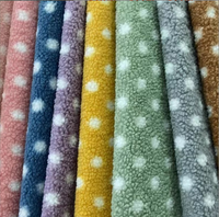 Tissu polaire 100 % polyester gaufré à pois pour vêtements, chapeaux, jouets, velours néerlandais, peluche, tissu tricoté pour vêtements