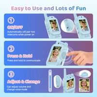 Talkies-walkies sans fil rechargeables 650 mAh pour enfants avec fonction appel vidéo, jeu, chat et album photo