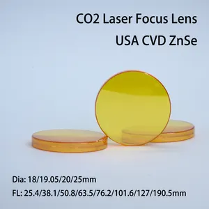 Lente de enfoque láser para máquina de corte láser Co2, D25mm/38,1mm, CVD ZnSe, EE. UU., venta al por mayor