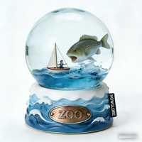 Sculpture personnalisée LOGO Fée Amour en résine, objet décoratif thème océan avec lumières et musique en option, globe à neige