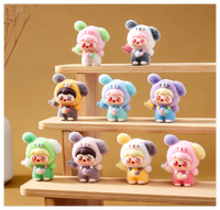 Figurines miniatures 3D en résine, mignonnes, en forme de dessin animé, avec effet floqué, modèle de poupée, vente en gros, jouet capsule à collectionner, fabricant