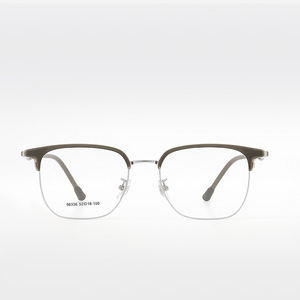 Montures de lunettes pour hommes Danyang 98336, demi-cerclées, en TR90 et métal, noires, style professionnel, lunettes optiques - Product Image 2