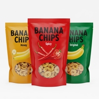 Sachet d'emballage personnalisé imprimé en plastique pour chips de pommes de terre croustillantes, plantains et bananes