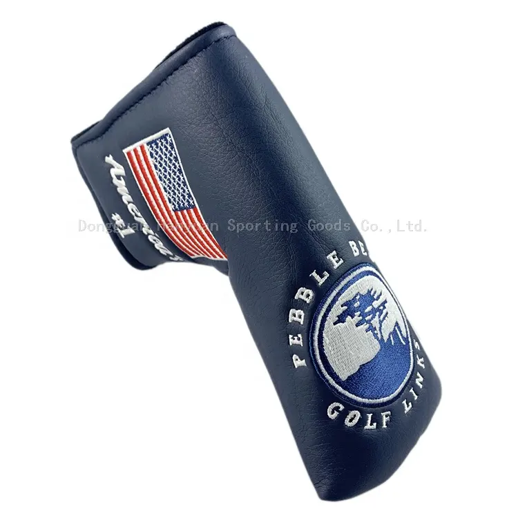 Golf club headcovers Putter club blade Pinaster PCB headcover putter cover PU waterproof Blue head covers with magnetic