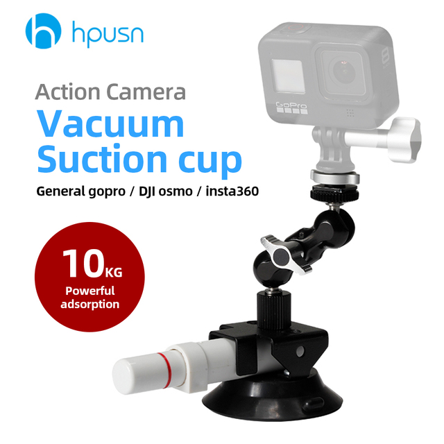 For GoPro Action Camera Car Vacuum Suction Cup Sucker Car Holder Mount for Osmo Xiaomi SJCAM Eken Glass Suction Cup Bracket