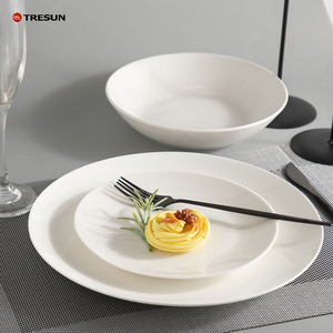 <b>Ceramic</b> Porcelain Dinner <b>Plates</b> with Custom Design Personalized Logo Restaurant Use Dishwasher & Microwavable Safe - Product Image 5