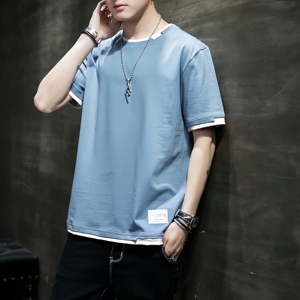 T-shirt da <span class=keywords><strong>Uomo</strong></span> alla Moda a Maniche Corte, <span class=keywords><strong>Abbigliamento</strong></span> Casual Versatile, Vestibilità Comoda, T-shirt Maschile <span class=keywords><strong>Trendy</strong></span> - Product Image 4