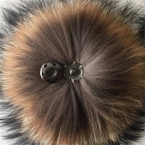 Nouveauté 2026 ZT – Bonnets et chaussons en <span class=keywords><strong>fourrure</strong></span> de raton laveur et renard, doux, moelleux et volumineux, pour enfants et adultes, avec pompon, idéal pour Noël - Product Image 5