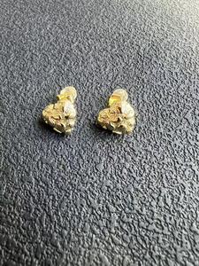 Dropshipping Stainless Steel Heart-Shaped Crystal/Rhinestone <strong>Earrings</strong> <strong>Handmade</strong> Inlay Clasp Design 18K Gold Plated Light Luxury - Product Image 3
