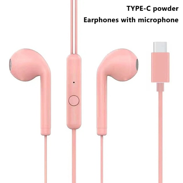 Type-C Semi-in-Ear Wired Earphone with Microphone JL Chipset Sports Stereo Earbuds YX-EP-01 1.1m Cord for Android