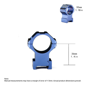 Anneaux de montage pour lunette BANGBANG - Anneaux de montage pour lunette à tube de 30 mm, fixation à triple vis, hauteur de 1,4 pouce (bleu) - Product Image 6