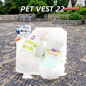 New Year's Cartoon Pet <strong>Vest</strong> for <strong>Dogs</strong> and Cats Summer Cotton <strong>Vest</strong> with Four-Color Letter Pattern Cool 22 Design - Product Image 2