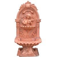 Fontaine de cascade murale en pierre Antique, Style européen, personnalisée, fournie par l'usine