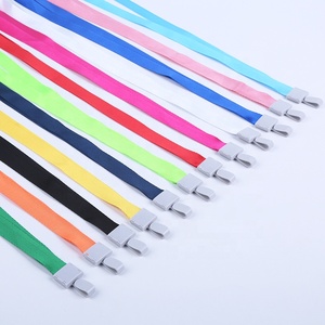 Lanière de couleur mélangée avec pince Bulldog Lanière <span class=keywords><strong>plate</strong></span> en nylon <span class=keywords><strong>pour</strong></span> badges d'identification Étiquettes de nom Porte-carte d'identité - Product Image 5