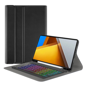 Tùy chỉnh bố trí RGB Backlit Bàn phím không dây Tablet trường hợp đối với Xiaomi POCO Pad 12.1 inch da Bìa nhà máy bán buôn - Product Image 2