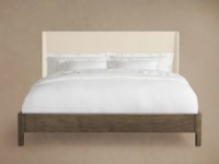 Modernes Luxus-Massivholzbettgestell Designer Gepolstertes Plattformbett Holzbetten für Schlafzimmer-Sets Luxusmöbel