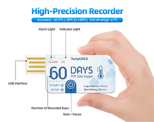 ที่เก็บข้อมูลอุณหภูมิ USB แบบใช้แล้วทิ้งสำหรับตู้แช่เย็นผลิตยาอาหาร60วัน - Product Image 6