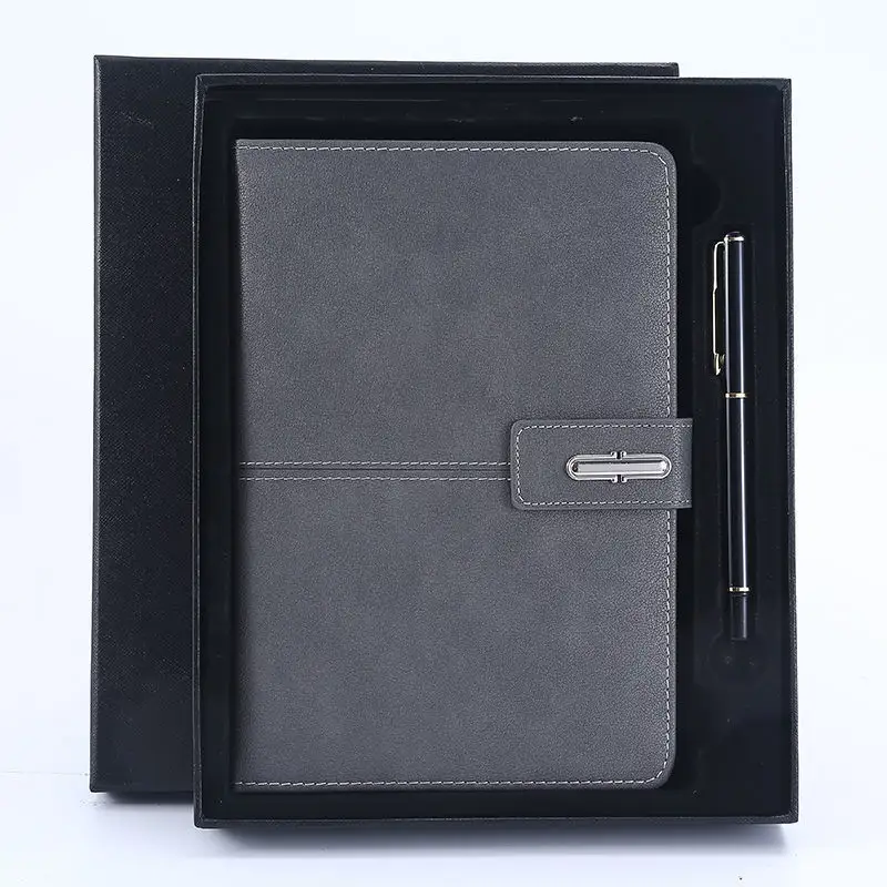 Hete Fabriek Direct Aangepaste Afdrukken Logo Nieuw Ontwerp Bladbinder A5 Formaat Zakelijke Notebook Met Pen Voor Verkoopprijs