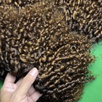Extensions de cheveux humains vierges vietnamiens, lots de tissages bouclés à double trame, pour salon et vente en gros, style Pixie Curl