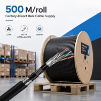 Câble de communication blindé hybride à fibre optique CAT6A U FTP 23AWG 4 paires monomode G657A1 avec gaine en acier corrugué