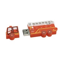 Flashdisk Truk Pemadam Kebakaran Unik Grosir Logo Kustom 4GB 8GB 16GB 32GB USB2.0 untuk Souvenir Perusahaan