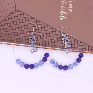 Exquisita organización de servicio artesanal hecha a mano griega ZA año de fundación 1948 número colgante Zeta Amicae hermandad de mujeres pendientes - Product Image 2