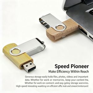 Clé USB pivotante en bois écologique, USB 2.0, 2 Go-128 Go, interface personnalisée, logo personnalisé, cadeau personnalisé pour mariage - Product Image 3