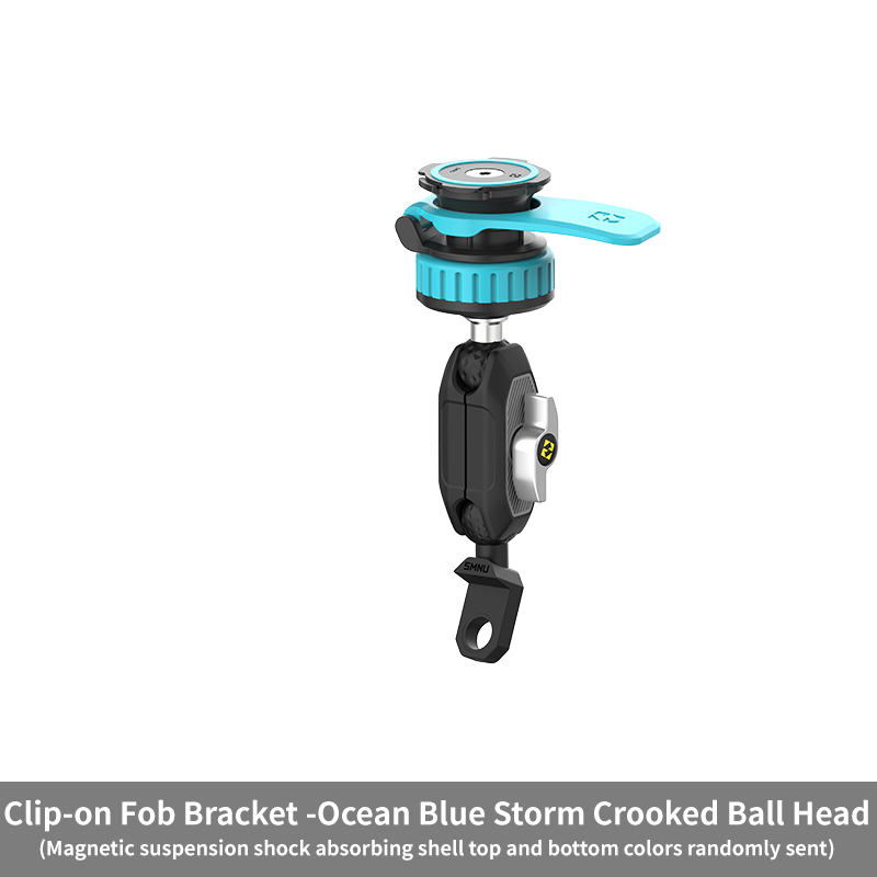 Blue clip-on model crooked-billed ball head