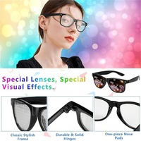 Lunettes de soleil à effet prisme 3D ultime pour les soirées rave, les célébrations du Nouvel An, les spectacles de lumière, lunettes de diffraction, EDM, Rainbow Factory