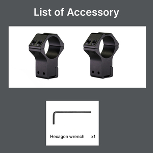 Anneaux de montage BANGBANG - Anneaux de montage 30 mm à double vis pour rail de 11 mm, hauteur centrale de 1,5 pouce (noir) - Product Image 3