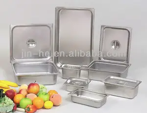 China Factory Supply Multi Sizes Stainless Steel Crimping Gn Pan Electric Buffet Steam Table Serving Trays Luxury Cake Tray