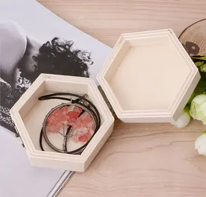 Junji blank caixa de madeira, caixa de madeira não acabada sem acabamento para projetos de artesanato com tampa e fecho para caixa de armazenamento de madeira