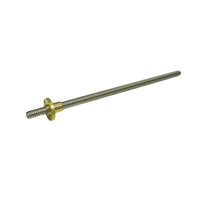 Tornillo trapezoidal T10 T12 de 10 mm y 12 mm con tuerca de cobre, tornillo de movimiento de acero inoxidable para máquina de grabado DIY