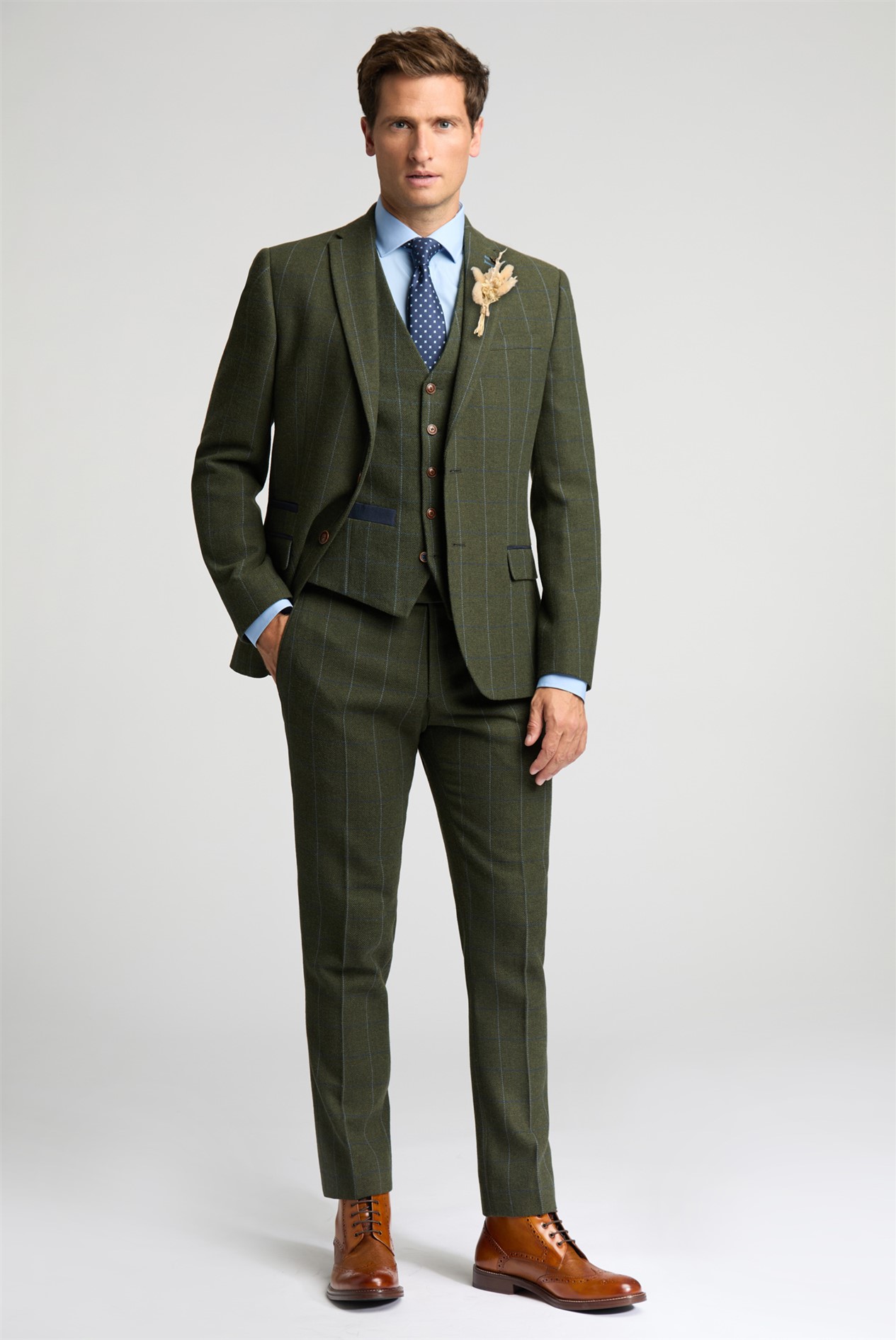 Custom Made Men's Dark Green Plaid Slim Fit Suit for Formal Occasions Custom Made Men's Dark Green Plaid Slim Fit Suit for Formal Occasions