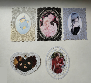Cartes en papier vintage personnalisées avec dentelle, embellissements pour scrapbooking, décoration de journal - Product Image 6