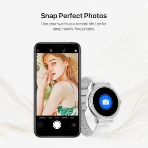 Jam Tangan Pintar Crown Diamond AS, Pelacak Olahraga, Monitor Detak Jantung/Tidur, Kompatibel dengan IOS & Android, Untuk Wanita & Remaja Putri - Product Image 4