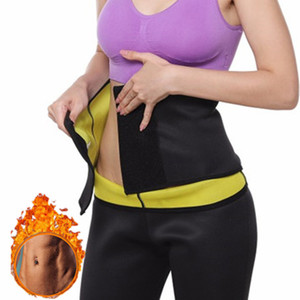 Cinturón de soporte para la cintura que induce sudoración para mujer, cinturón abdominal para fitness y yoga con cierre de velcro, revestimiento negro y amarillo - Product Image 2
