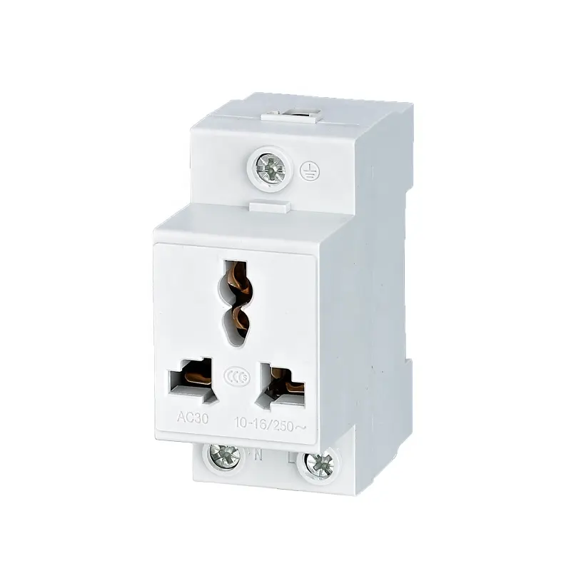 QJC En Gros Din Rail AC30 250V 10A 16A 3 Prise Prise Modulaire