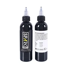 Vonk Fabriek Custom Groothandel Hoge Kwaliteit 125Ml 4Oz Donkere Zwarte Was Pigment Kleur Mixer Professionele Zwarte Inkt Tattoo