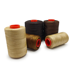 Hand-sewn <strong>Polyester</strong> Leather <strong>Waxed</strong> <strong>Thread</strong> 0.5mm 0.6mm 3mm <strong>Polyester</strong> Flat Wax <strong>Thread</strong> for Leather Sewing - Product Image 3