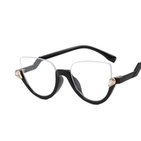 Lunettes à strass de luxe, monture tendance et anti-lumière bleue pour femme