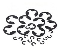 Hot Sale Carbon Steel E-Type Retaining Ring Open Snap Ring Shaft E Clip Black Oxide Finish Multiple Sizes Available