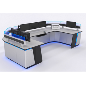 Postazione di Lavoro Ergonomica a U di Alta <span class=keywords><strong>Qualità</strong></span> Kesino, Console Moderna per Sale di <span class=keywords><strong>Controllo</strong></span> ATC/SOC/NOC/CCTV, Centri di Comando Moderni per Centri Commerciali - Product Image 1