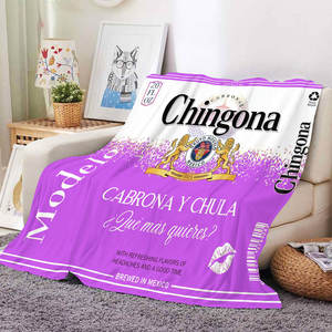 Venta caliente Karol G personalizado Papa Mexican Borracho Borracha Chingona toxica Fleece Travel Throw manta de poliéster - Product Image 2