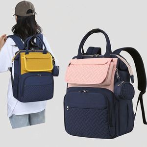 Custom Large Capacity Luxury <b>Vegan</b> Leather Diaper <b>Backpack</b> Multi-Function Travel <b>Backpack</b> with Vintage Style Fashionable Stylish - Product Image 3